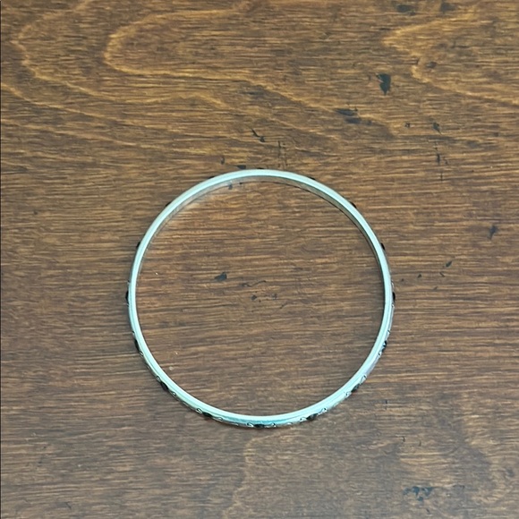 Brighton Black and Silver Bangle with Black Pouch - Picture 3 of 6